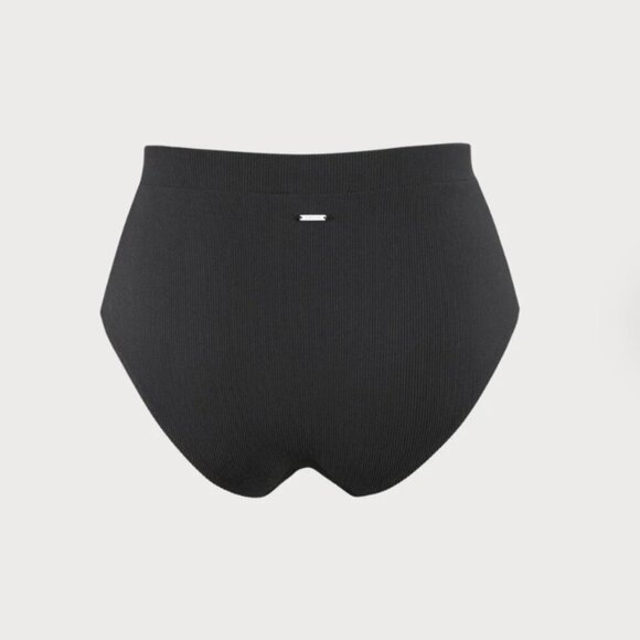 BERLOOK Black Cutout Ribbed Plus Size Bikini Top AND Ribbed Plus Size BOTTOM 17 - Picture 12 of 16